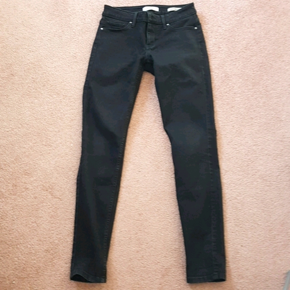 GUESS Power Stretch Black Denim Skinny Jeans size 27